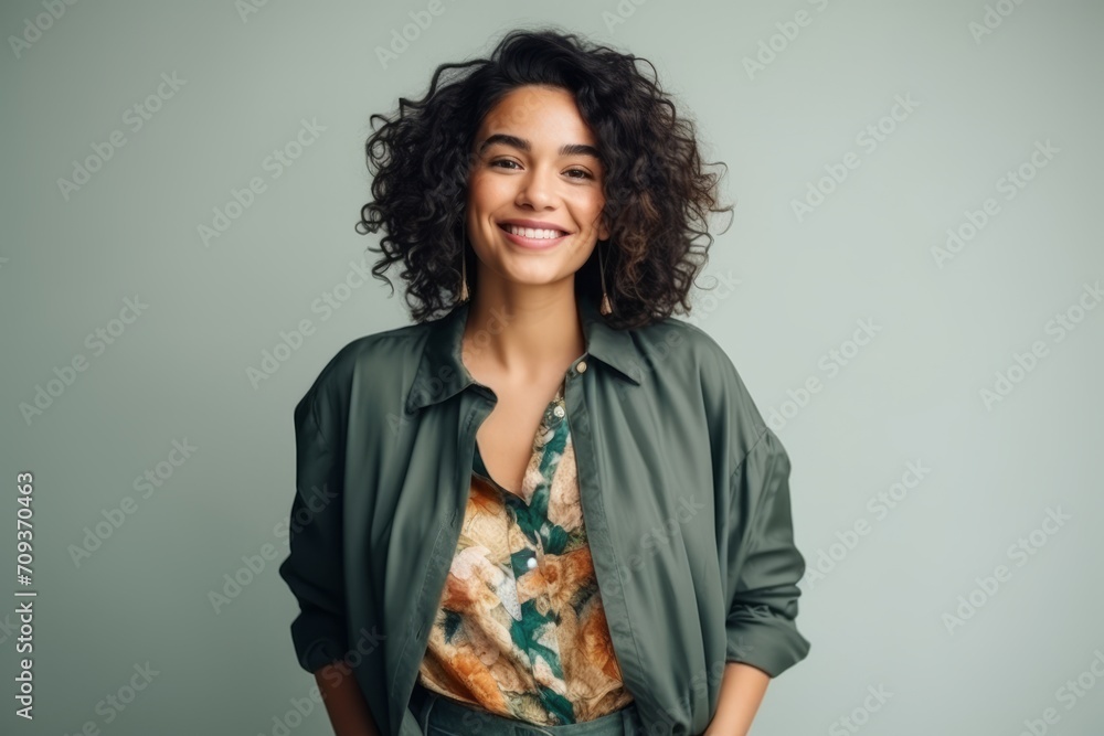 Portrait of a beautiful young african american woman with curly hair Portrait of a beautiful young african american woman with curly hair
