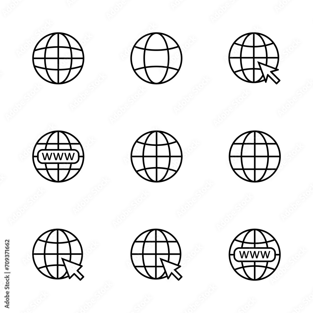 Web icon set. go to web icon. web click icon Web icon set. go to web icon. web click icon