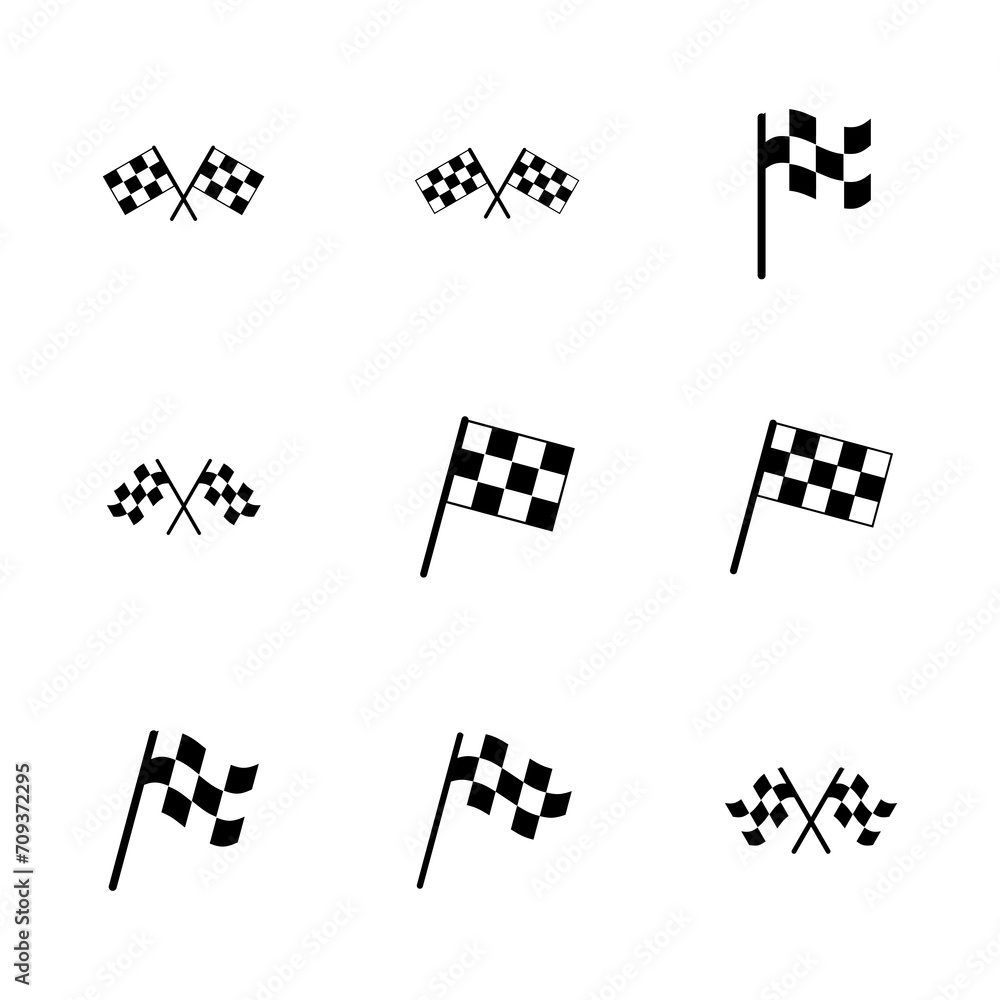 Racing flag icon set. race flag icon.Checkered racing flag icon Racing flag icon set. race flag icon.Checkered racing flag icon