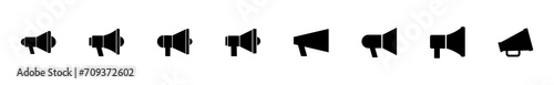 Megaphone icon set. Loudspeaker icon vector.