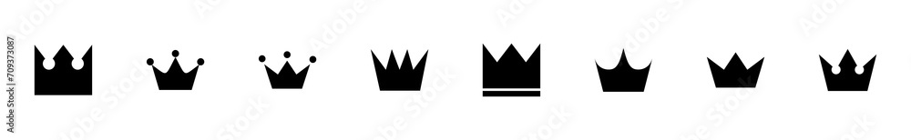 Crown icon set. crown vector icon Crown icon set. crown vector icon