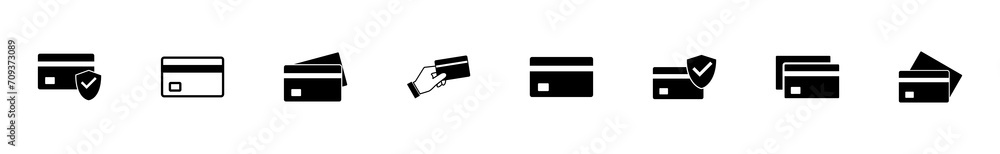 Credit card icon set. Credit card payment icon vector Credit card icon set. Credit card payment icon vector