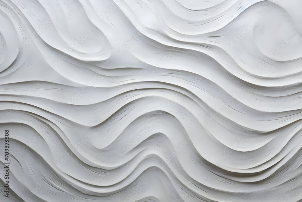 Fototapeta premium wavy textured white wall surface texture background