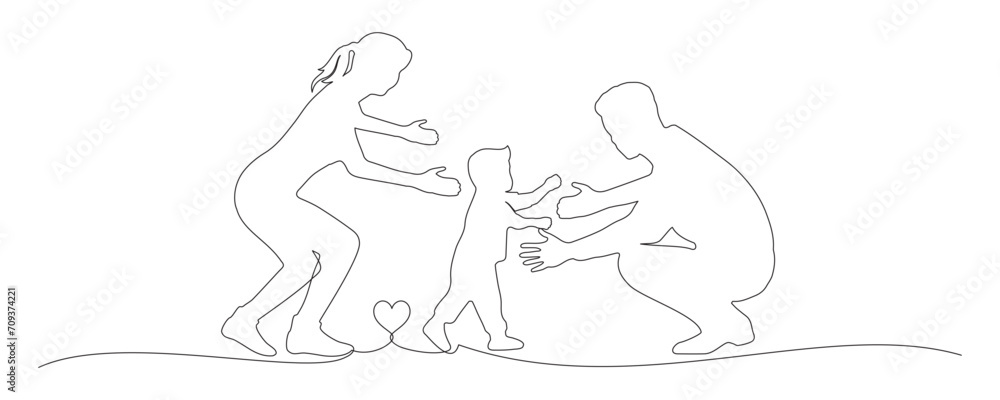 illustration of family vector 