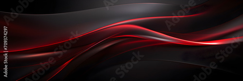 Dark grey black abstract background with red glowing lines design for business, social media, advertising event. modern technology innovation concept background banner