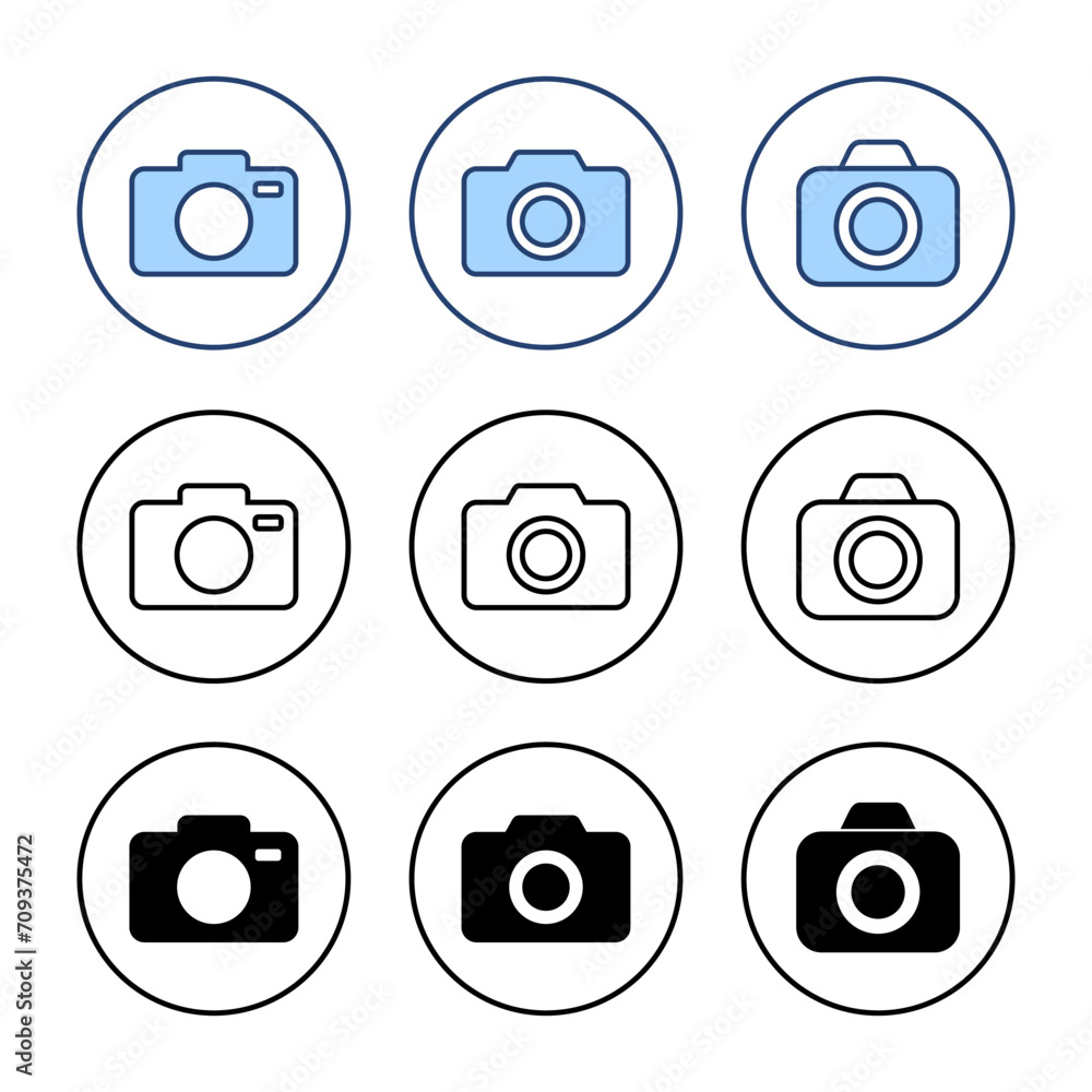 Camera icon vector. photo camera sign and symbol. photography icon. Camera icon vector. photo camera sign and symbol. photography icon.