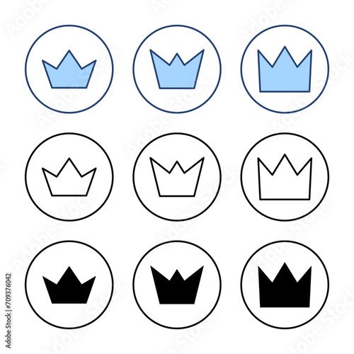 Crown icon vector. crown sign and symbol