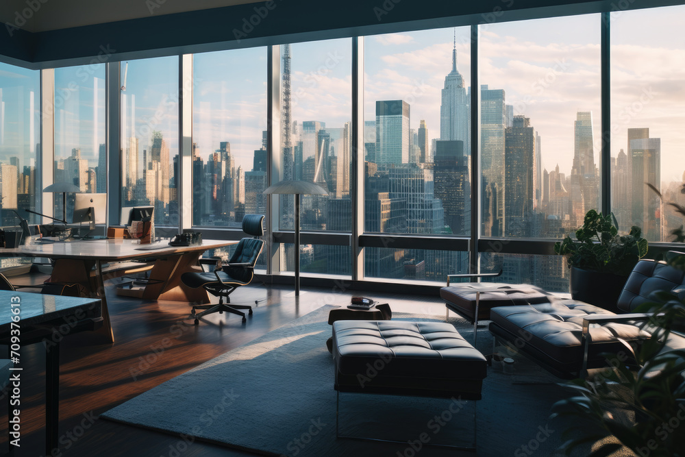  Modern Luxury Apartment with Panoramic View of New York City Skyline