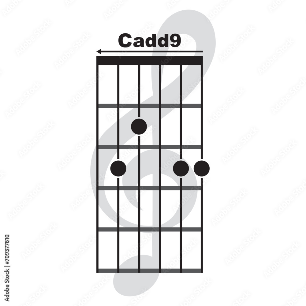 Cadd9 guitar chord icon Cadd9 guitar chord icon