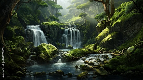 waterfall in forest