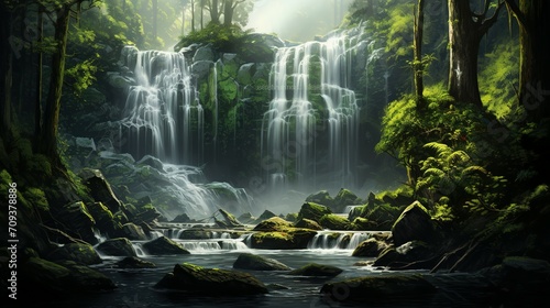 waterfall in forest