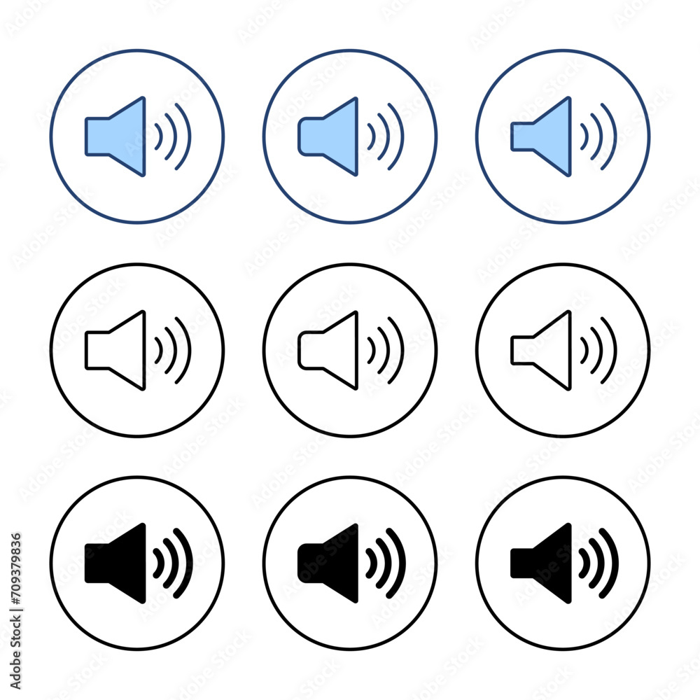 Speaker icon vector. volume sign and symbol. loudspeaker icon. sound symbol Speaker icon vector. volume sign and symbol. loudspeaker icon. sound symbol