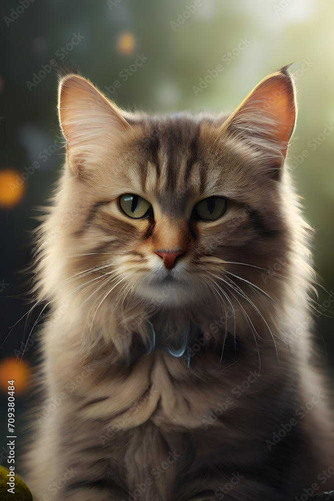 Portrait of beautiful cat with glasses on blurred background, closeup Portrait of beautiful cat with glasses on blurred background, closeup