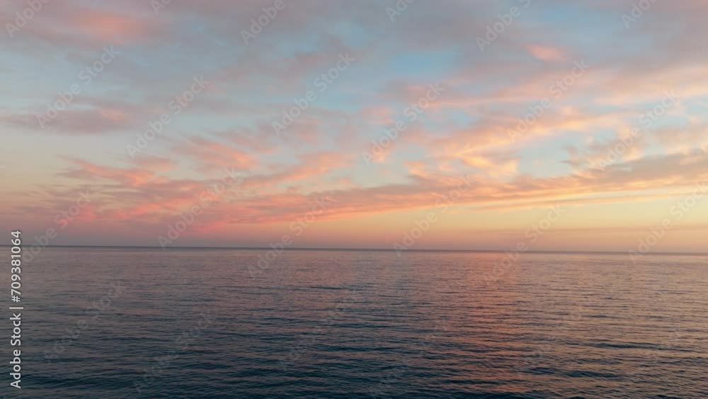Wedding Infinite Ocean Background with Orange Clouds Wedding Infinite Ocean Background with Orange Clouds