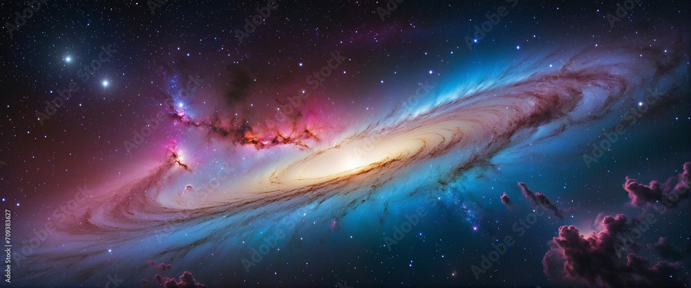 Colorful Galaxy in Space Colorful Galaxy in Space