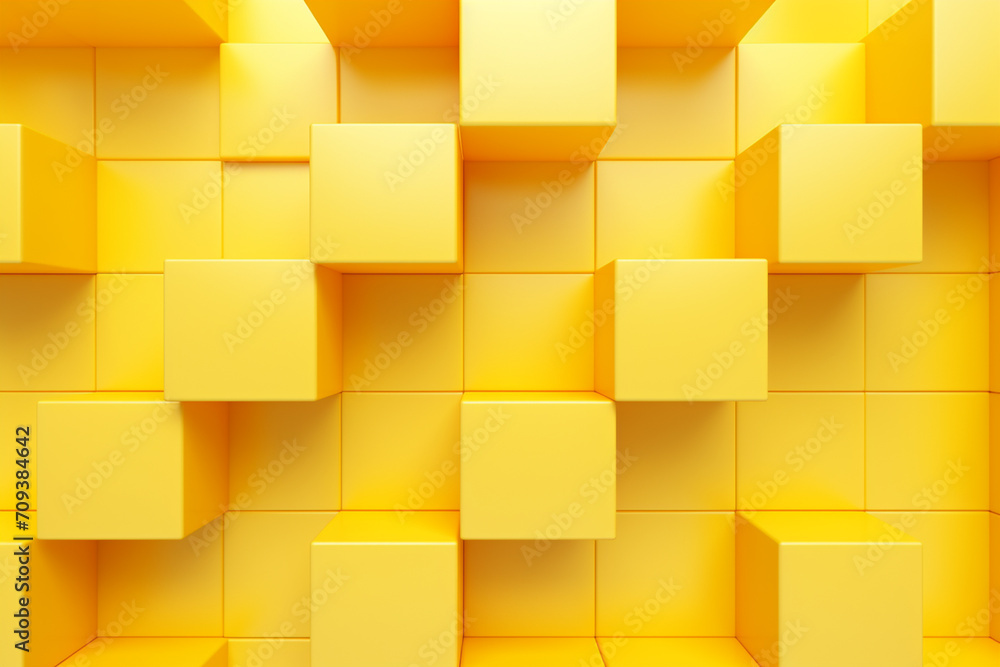 Abstract yellow cubes background. 3d render illustration. Square composition. Abstract yellow cubes background. 3d render illustration. Square composition.