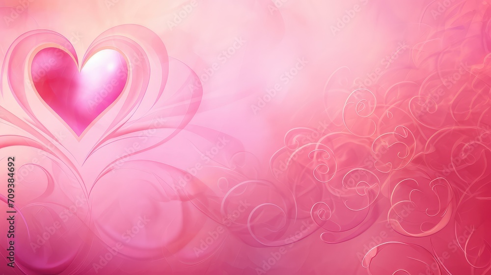 romance pink heart background illustration valentine cute, girly pastel, sweet pretty romance pink heart background