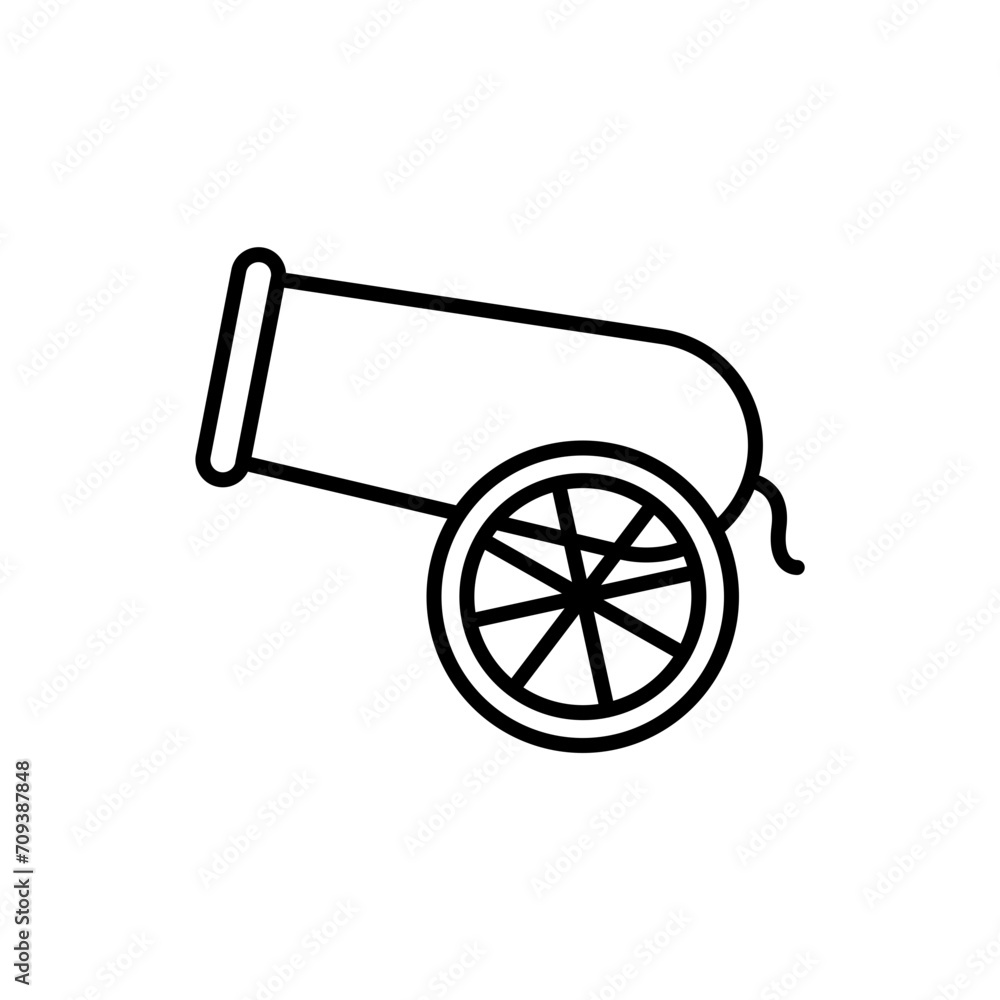 Cannon outline icons, minimalist vector illustration ,simple transparent graphic element .Isolated on white background Cannon outline icons, minimalist vector illustration ,simple transparent graphic element .Isolated on white background