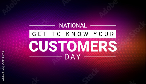 Know your customer day design business background. Know customer people banner concept template.