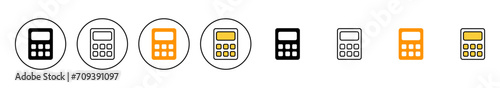 Calculator icon set vector. Accounting calculator sign and symbol.