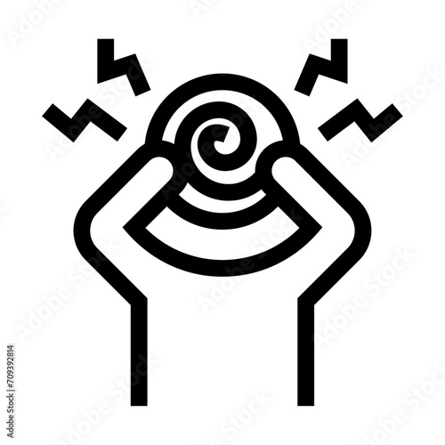 Icono de desorientado. Persona desesperada. Ilustración vectorial