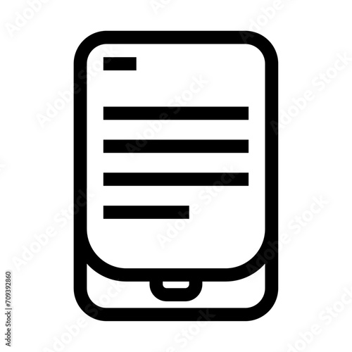 Icono de libro electrónico. Lectura digital, audiolibro, biblioteca virtual. Ilustración vectorial