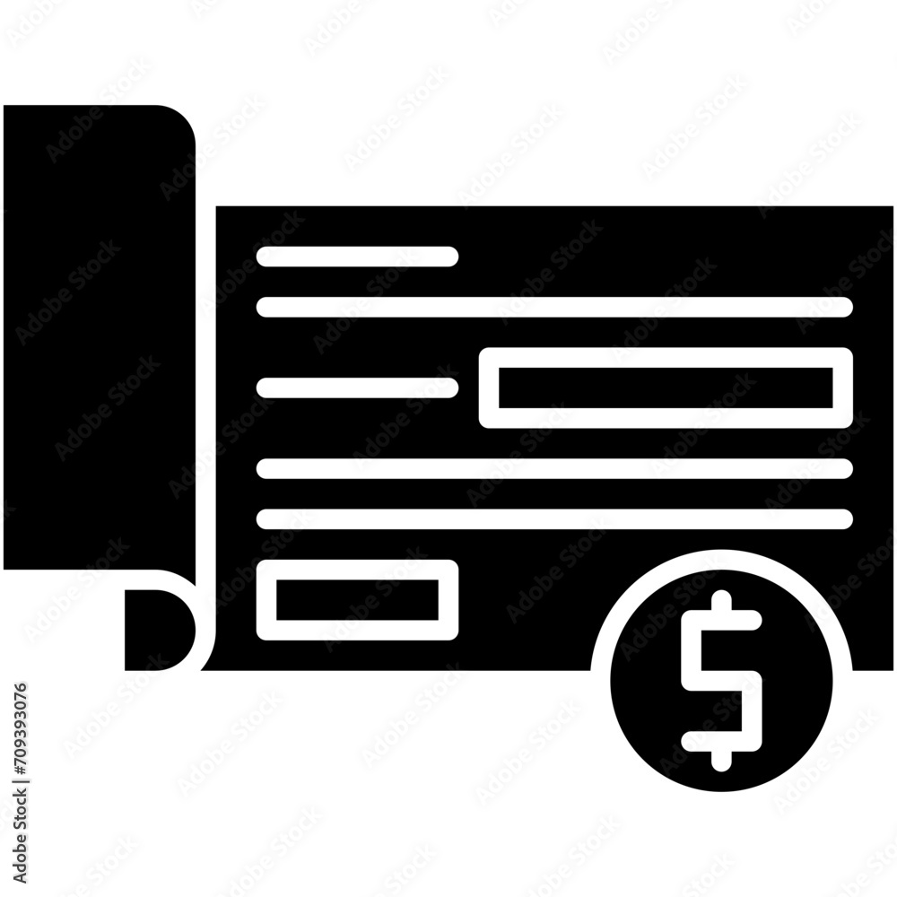 Cheque Book Icon. Checkbook Paper Pay Pictogram Graphic Illustration. Isolated Simple Solid Icon For Infographic, App and Web Button. Cheque Book Icon. Checkbook Paper Pay Pictogram Graphic Illustration. Isolated Simple Solid Icon For Infographic, App and Web Button.