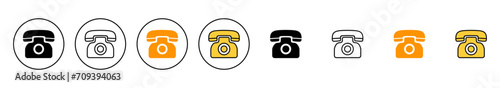 Telephone icon set vector. phone sign and symbol © Lunaraa