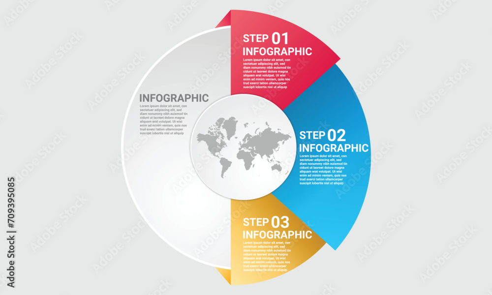 Fototapeta premium circle Infographic diagram