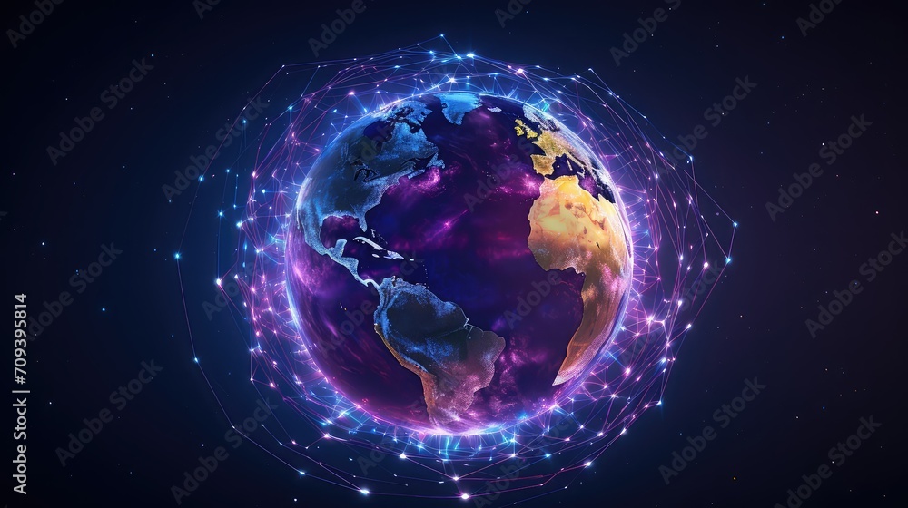 Obraz premium backg technology round background illustration digital innovation, internet software, data network backg technology round background