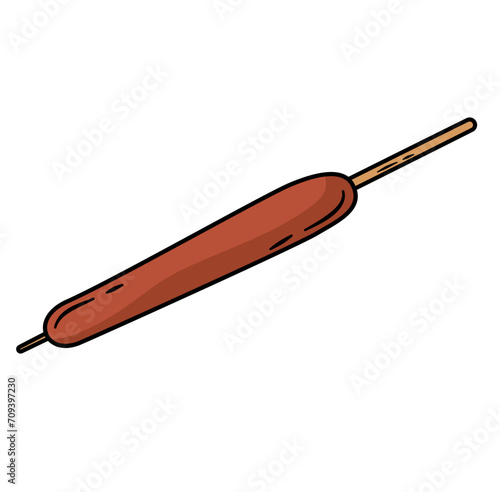 Satay Angkringan in Indonesia Food Vector Illustration 