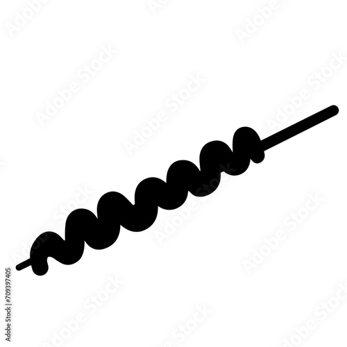 Silhouette Satay Angkringan Vector Illustration