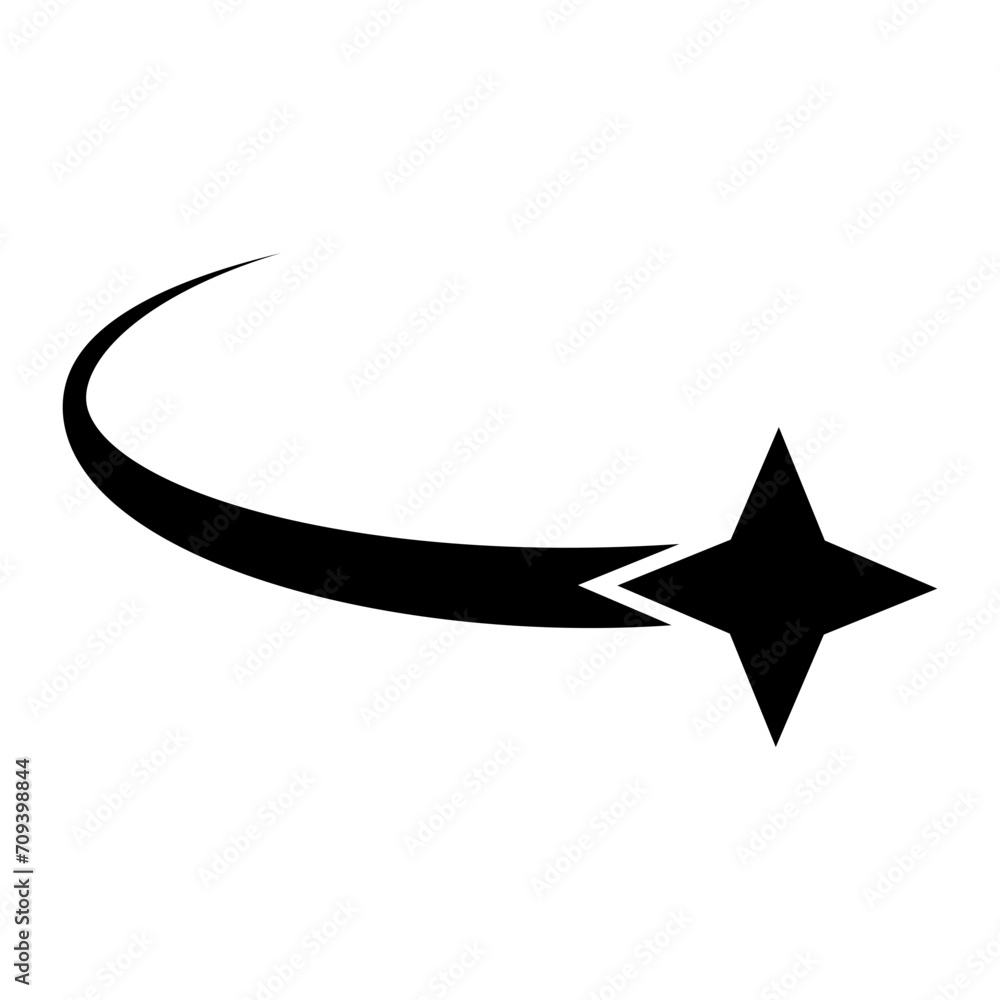 Fototapeta premium shooting star in transparent background