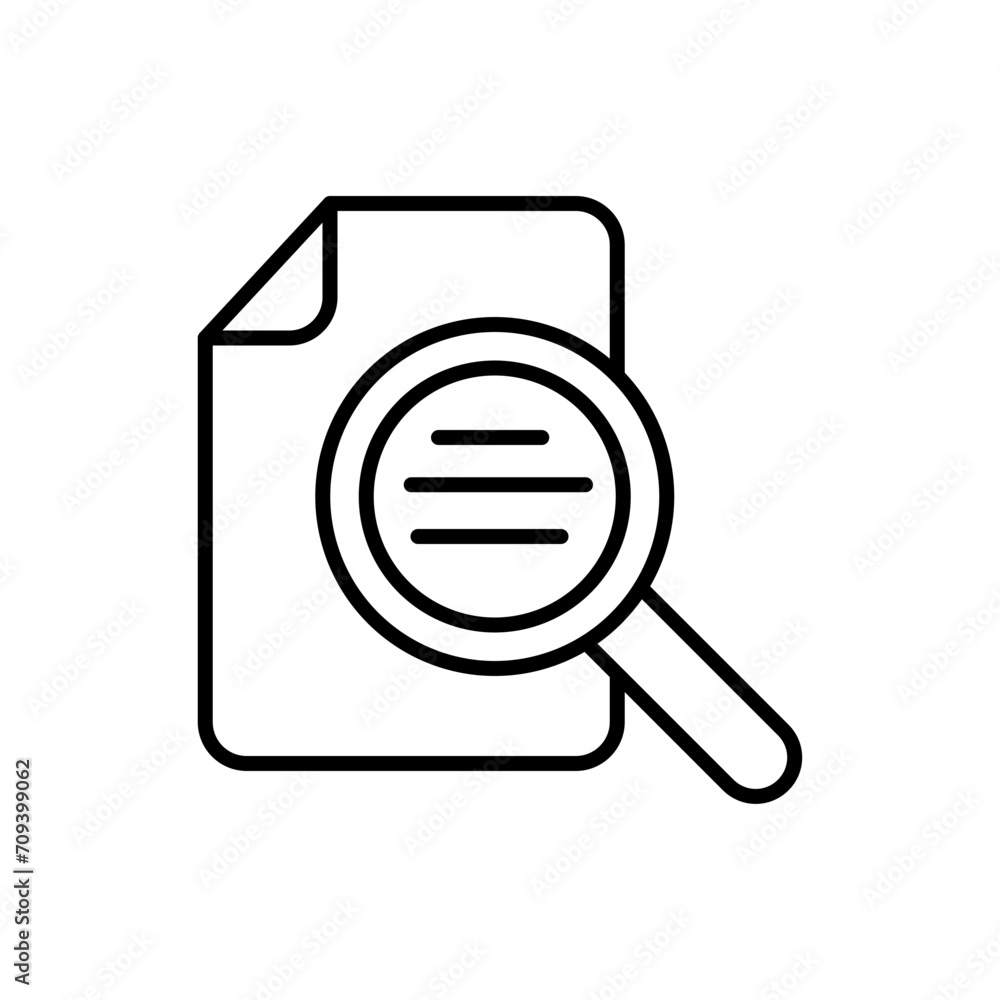 Search file outline icons, minimalist vector illustration ,simple transparent graphic element .Isolated on white background Search file outline icons, minimalist vector illustration ,simple transparent graphic element .Isolated on white background