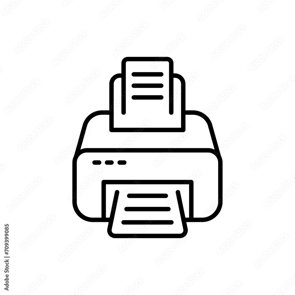 Printer outline icons, minimalist vector illustration ,simple transparent graphic element .Isolated on white background Printer outline icons, minimalist vector illustration ,simple transparent graphic element .Isolated on white background
