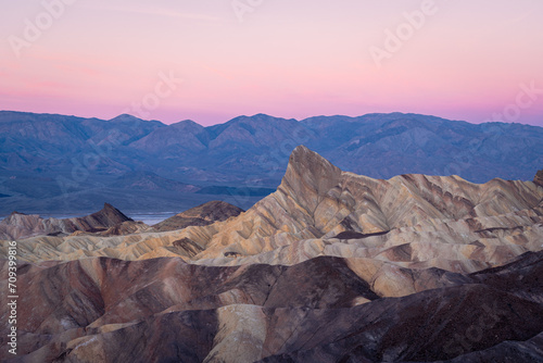 Sunrise morning at Zabriskie Point In Death Valley, CA © Ian Miller