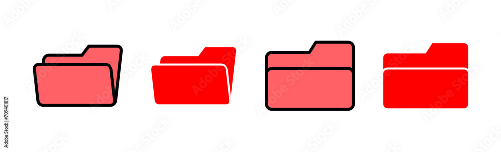 Folder icon set illustration. folder sign and symbol Folder icon set illustration. folder sign and symbol