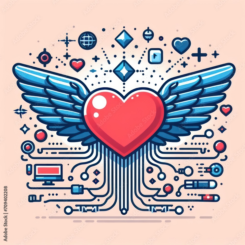 Obraz premium background with hearts