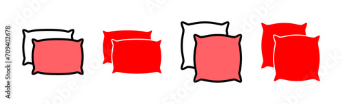 Pillow icon set illustration. Pillow sign and symbol. Comfortable fluffy pillow