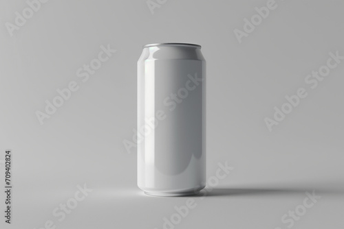 Energy drink soda can mockup template isolated on grey background