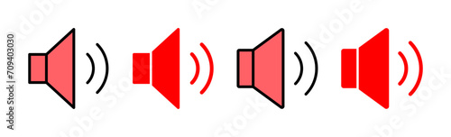 Speaker icon set illustration. volume sign and symbol. loudspeaker icon. sound symbol