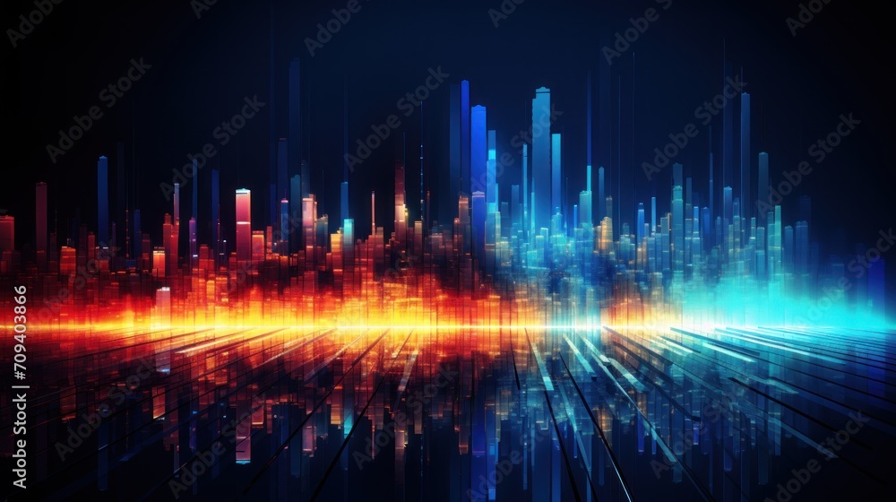 Evolved IT industry over the years abstract background Evolved IT industry over the years abstract background