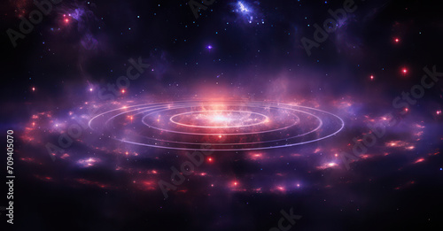 Mystical Harmony: Glowing Nebula of Cosmic Creation