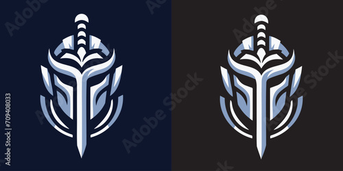 editable warrior mask logo suitable for e sport logo