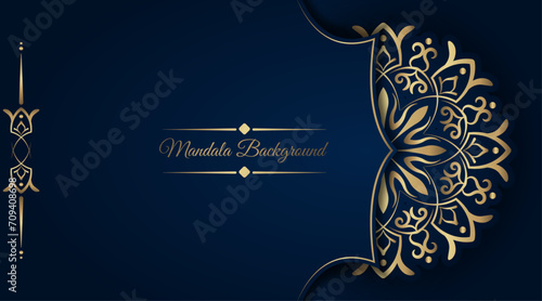 luxury background with golden mandala ornament