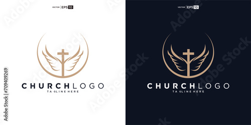 Fotobehang Church logo