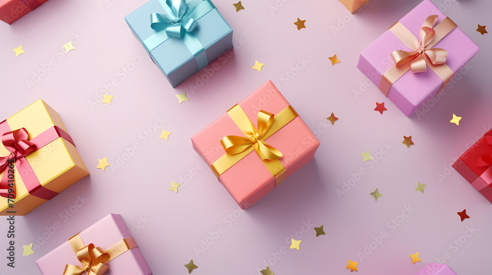Gift box background with copy space for Christmas gifts, holidays or birthdays Gift box background with copy space for Christmas gifts, holidays or birthdays