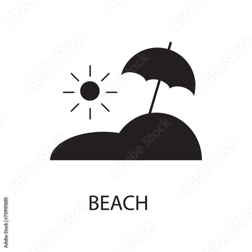  Sunbed icon. Mobile app, Sunbed or beach flat simple icon on white background..eps