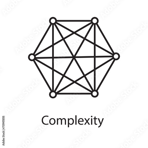 Complexity icon. Complexity icon for templates, flat simple flat illustration on white background..eps