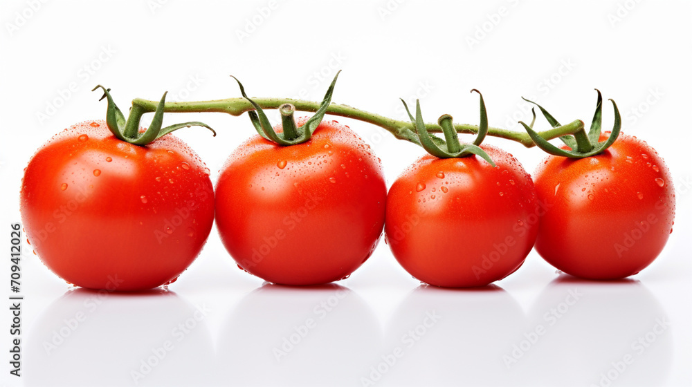 Fresh tomato branch isolated on white background , Fresh tomato branch isolated on white background ,